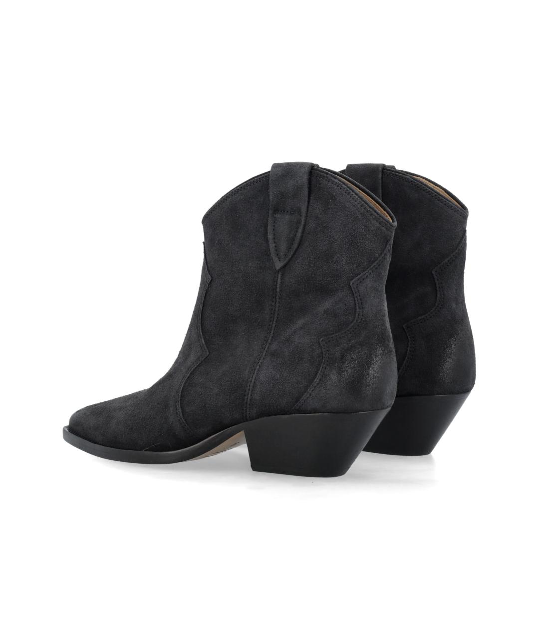 ISABEL MARANT Антрацитовые замшевые полусапоги, фото 4