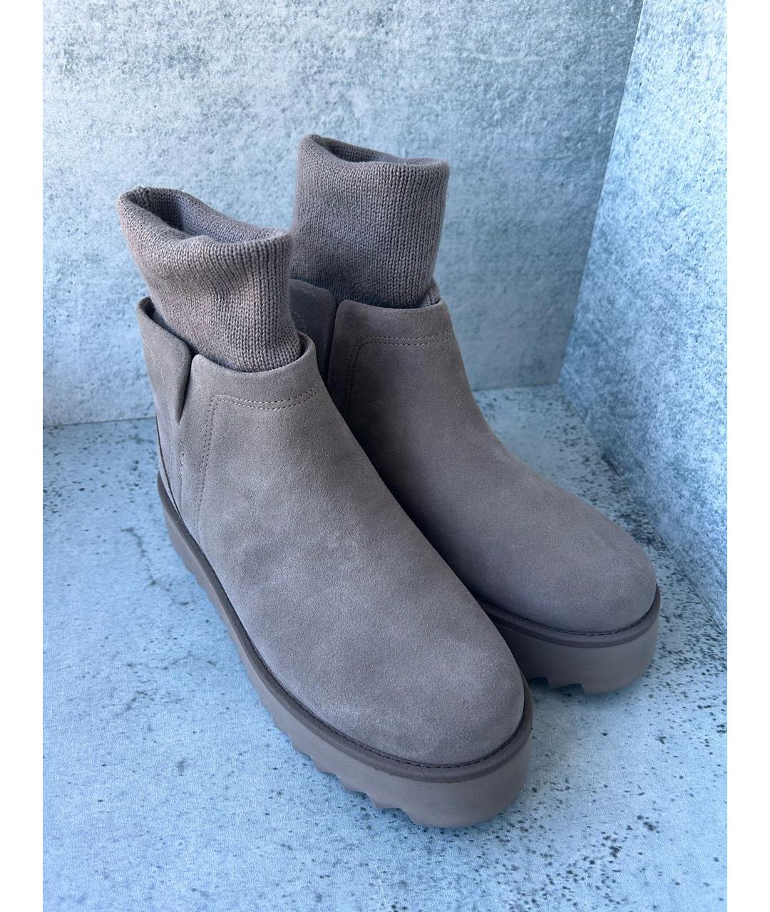 UGG AUSTRALIA Антрацитовые замшевые ботинки, фото 4