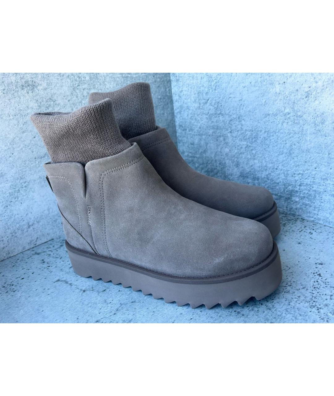 UGG AUSTRALIA Антрацитовые замшевые ботинки, фото 2
