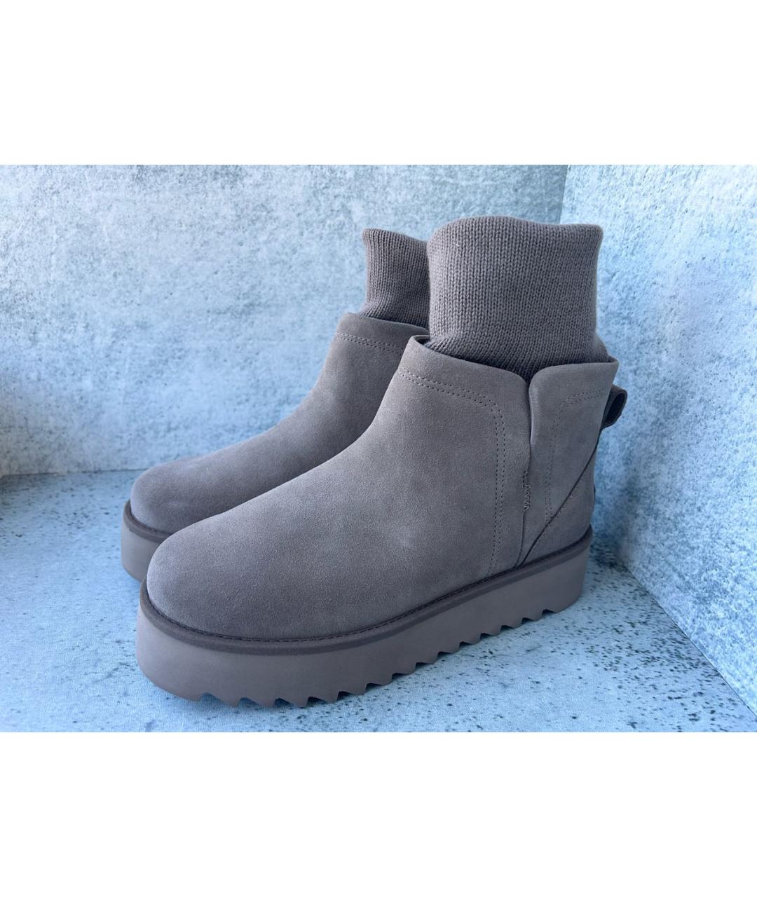 UGG AUSTRALIA Антрацитовые замшевые ботинки, фото 1