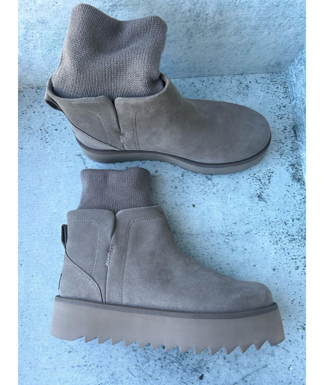 UGG AUSTRALIA Антрацитовые замшевые ботинки, фото 3