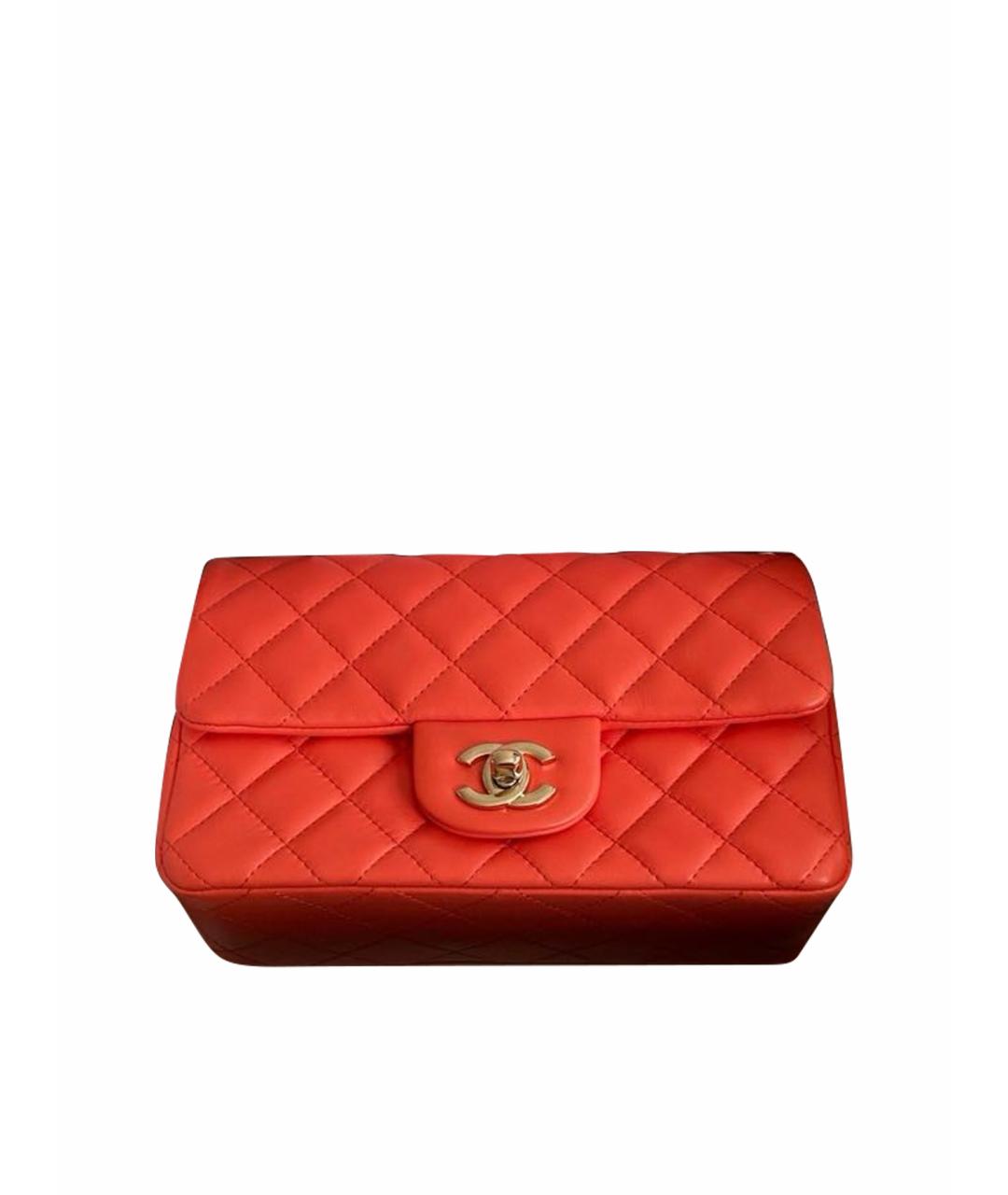 CHANEL Красная кожаная сумка тоут, фото 1