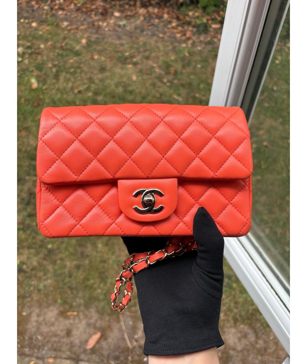 CHANEL Красная кожаная сумка тоут, фото 5