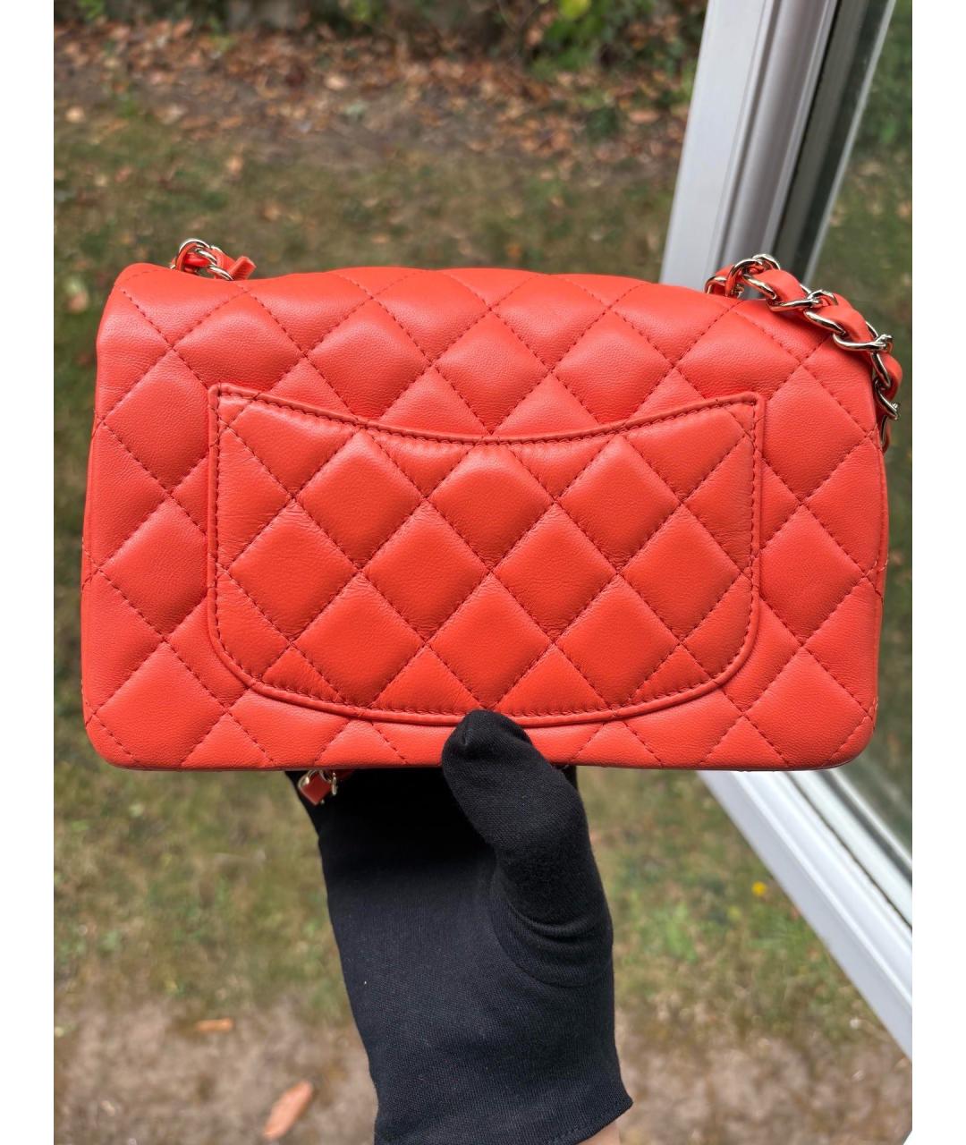 CHANEL Красная кожаная сумка тоут, фото 4
