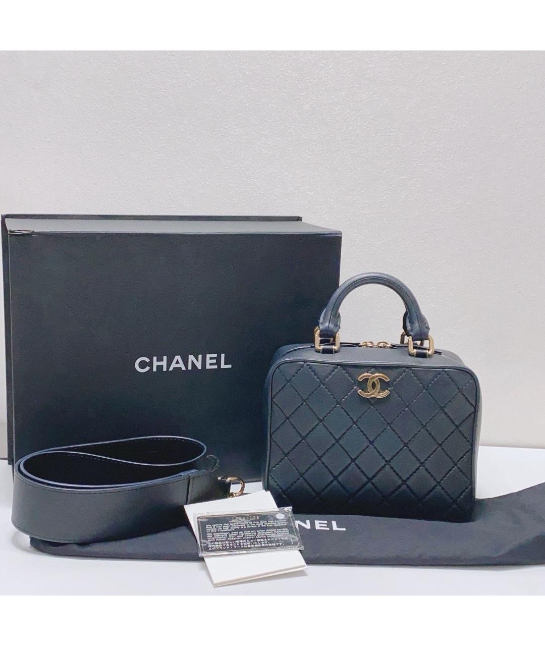 CHANEL Черная кожаная сумка тоут, фото 6