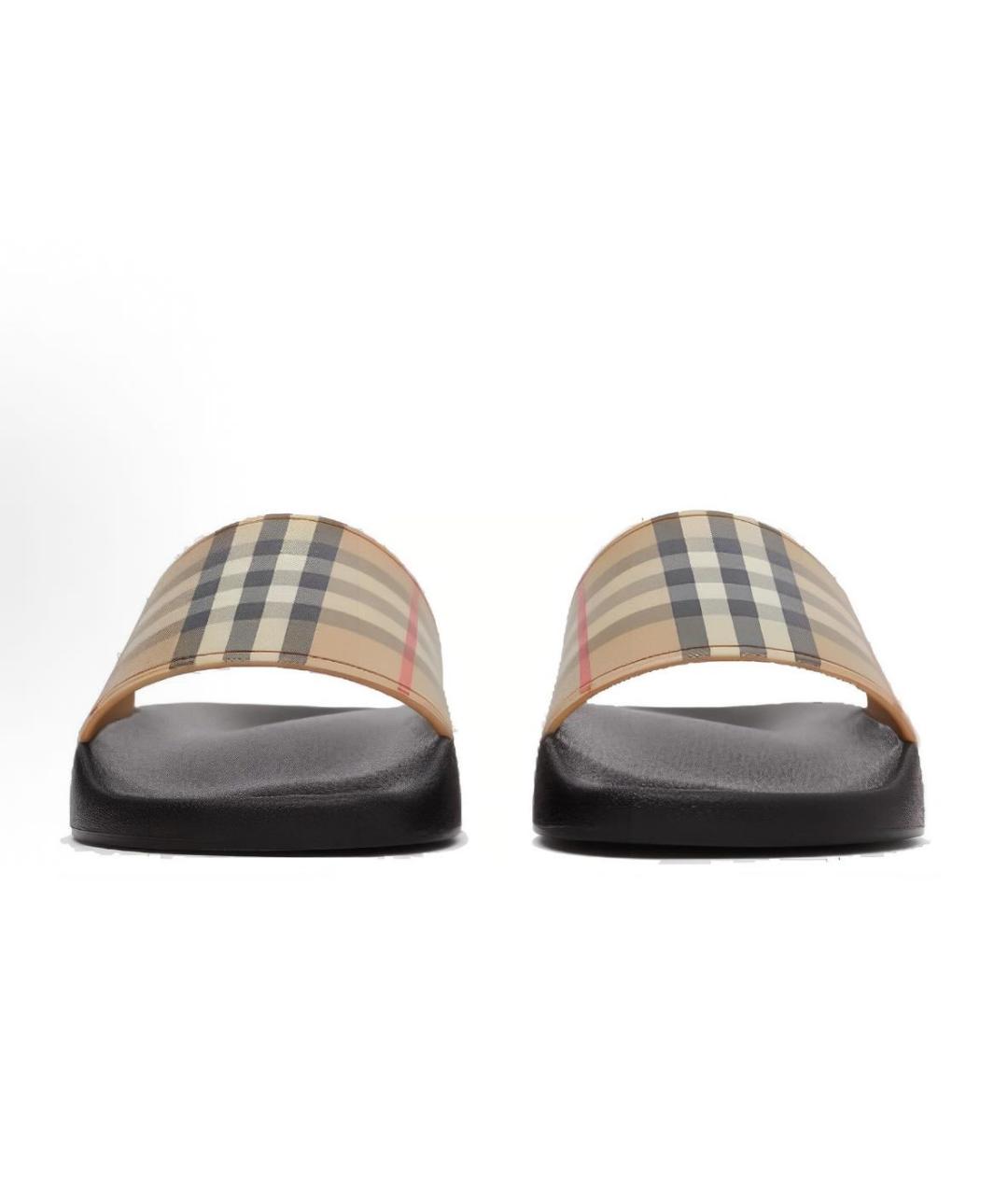 BURBERRY Бежевые шлепанцы, фото 3