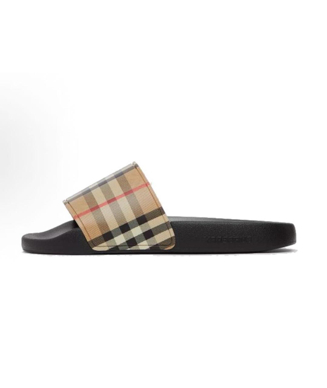 BURBERRY Бежевые шлепанцы, фото 2
