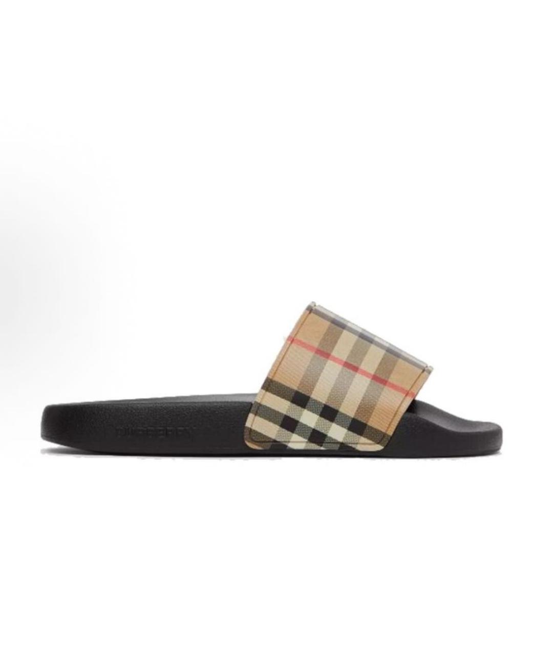 BURBERRY Бежевые шлепанцы, фото 1