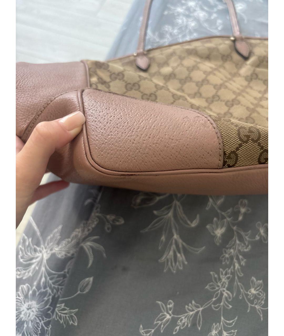 GUCCI Бежевая сумка тоут, фото 6
