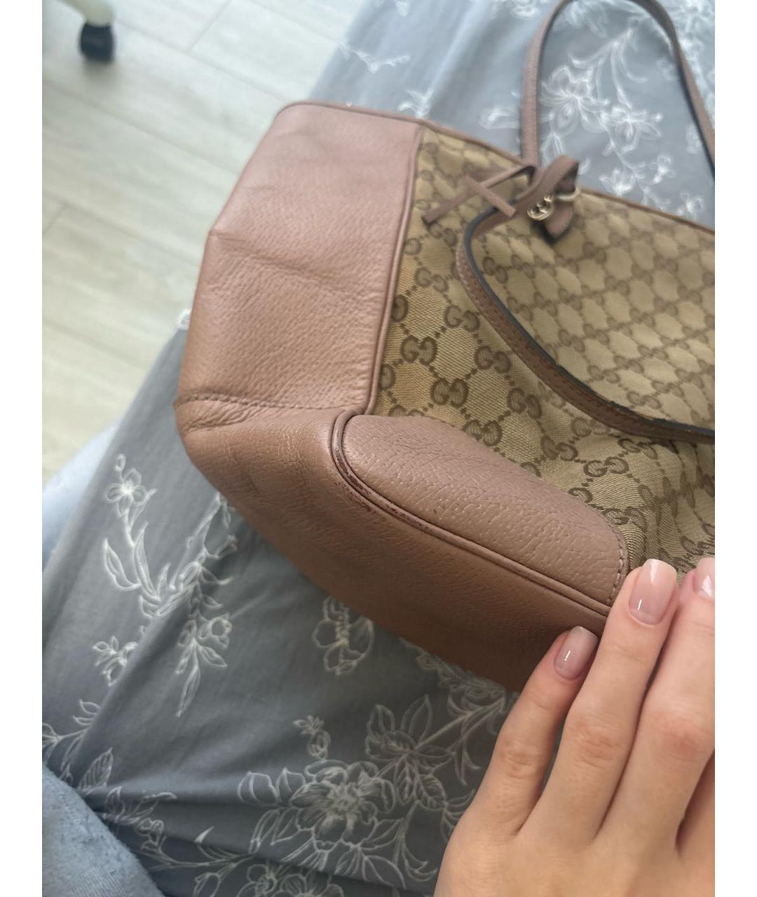 GUCCI Бежевая сумка тоут, фото 8