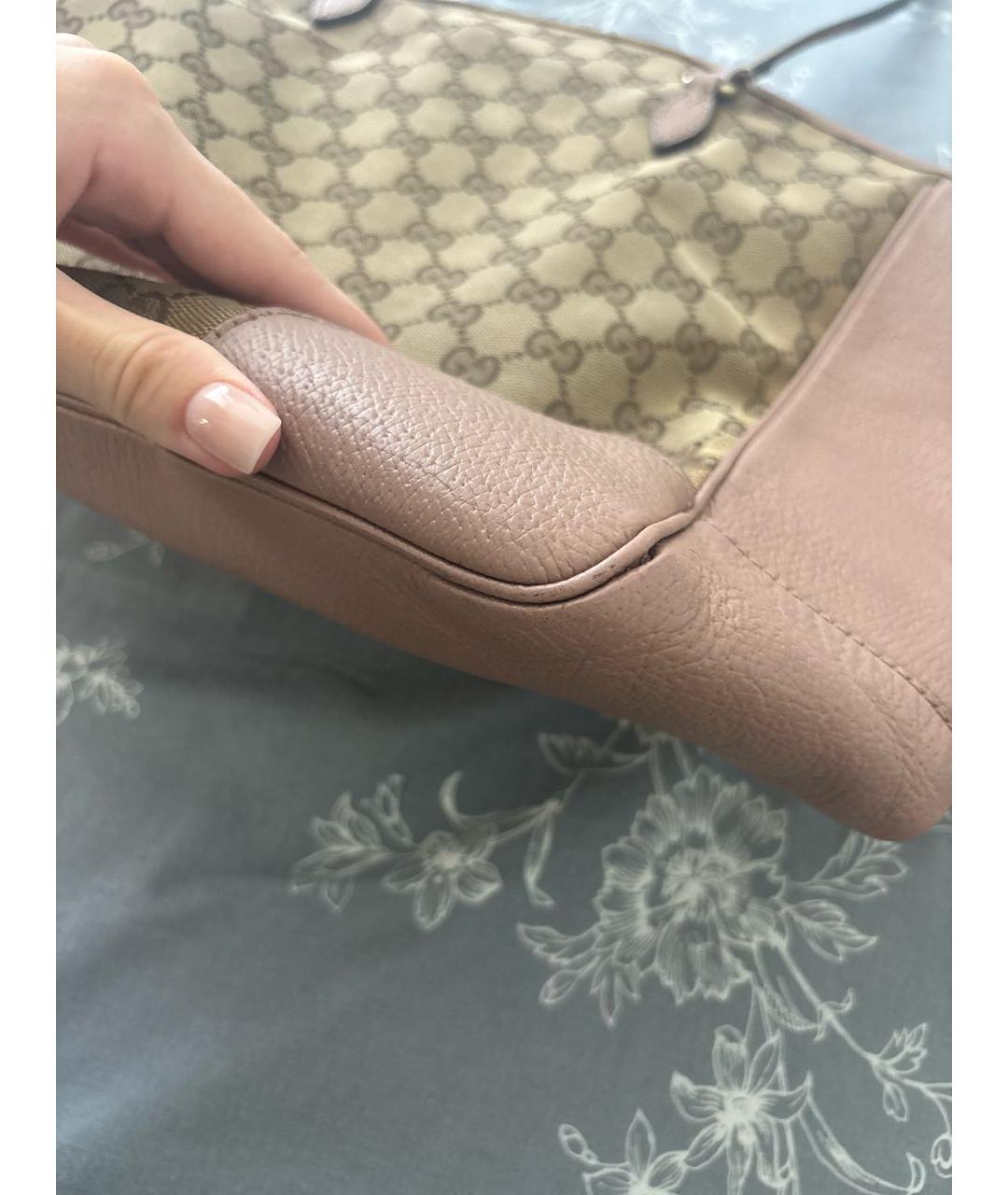 GUCCI Бежевая сумка тоут, фото 7