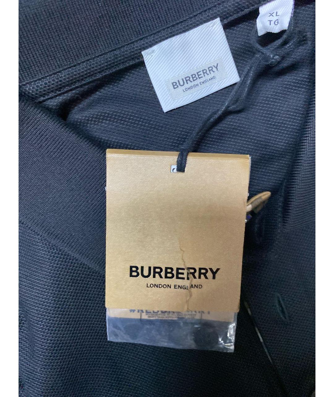 BURBERRY Черная хлопковая кэжуал рубашка, фото 4