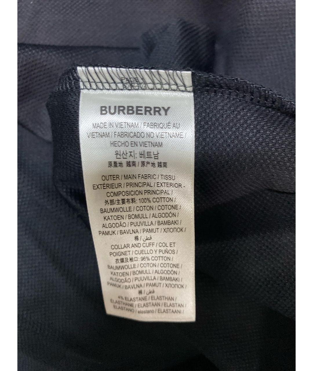 BURBERRY Черная хлопковая кэжуал рубашка, фото 6