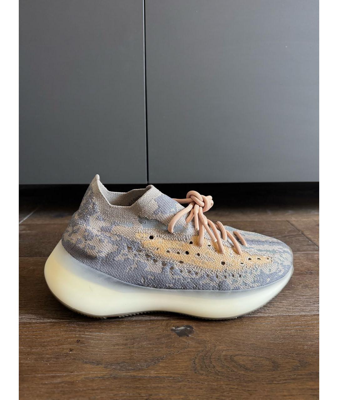 ADIDAS YEEZY Серые низкие кроссовки / кеды, фото 4
