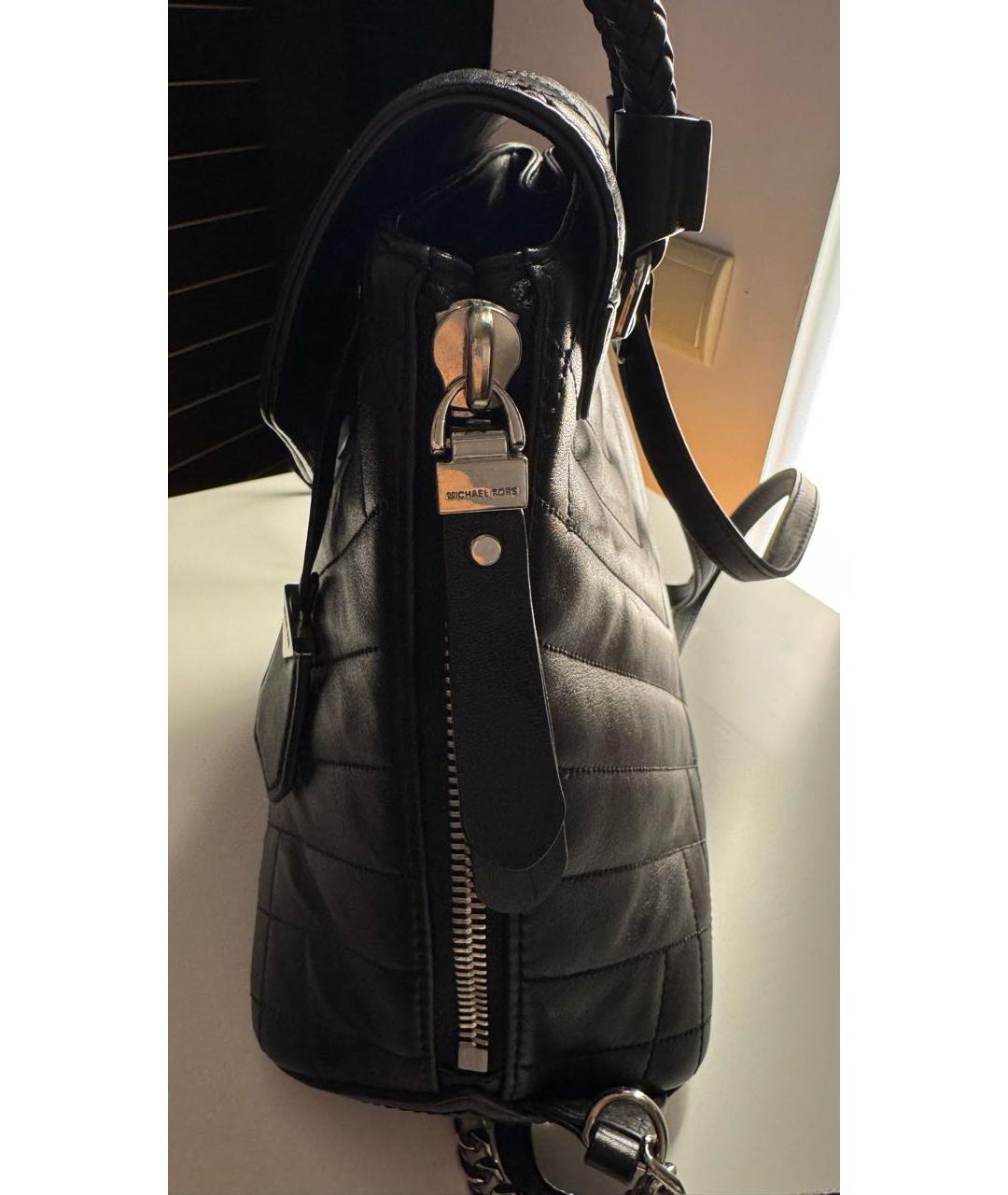 MICHAEL KORS Черный кожаный рюкзак, фото 5