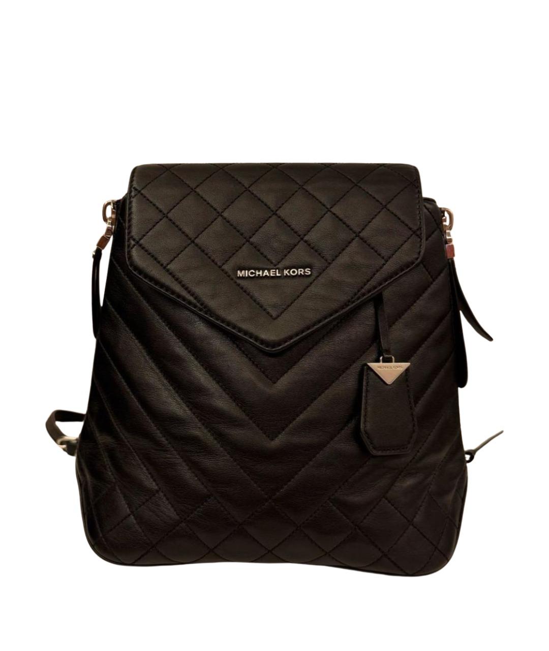 MICHAEL KORS Черный кожаный рюкзак, фото 1
