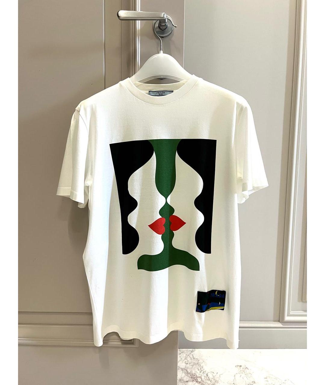 PRADA Белая хлопковая футболка, фото 2