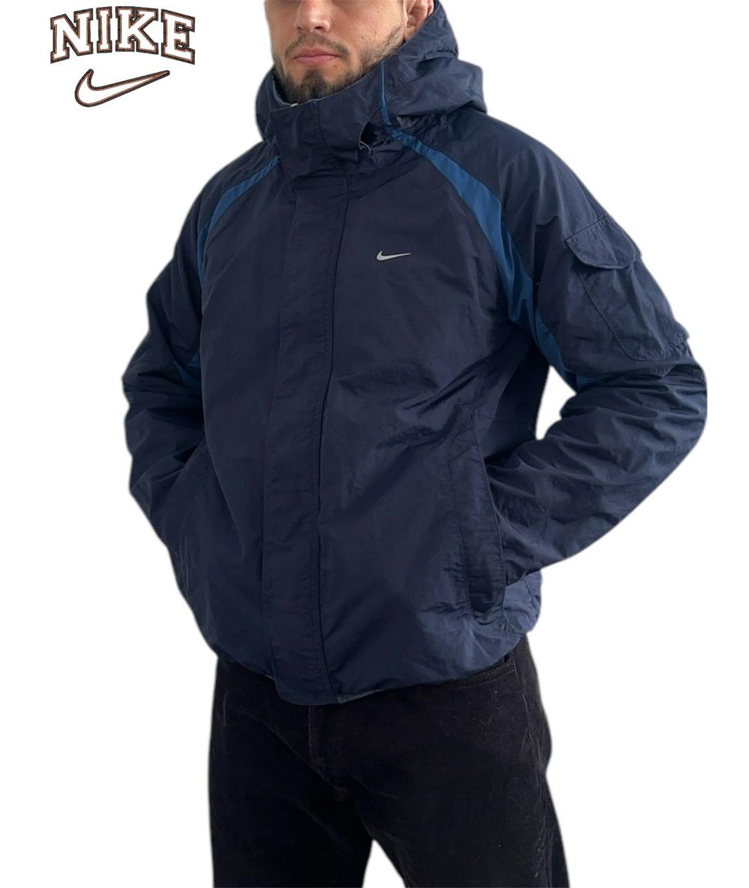 NIKE Темно-синяя полиэстеровая куртка, фото 2