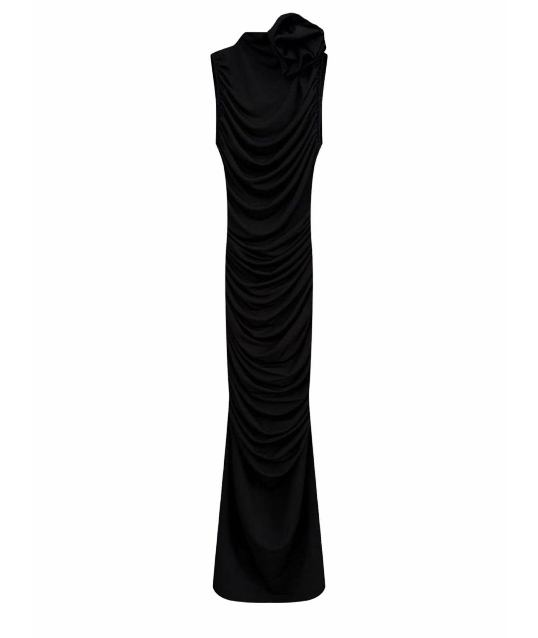 MISHA COLLECTION Черное полиэстеровое коктейльное платье, фото 1