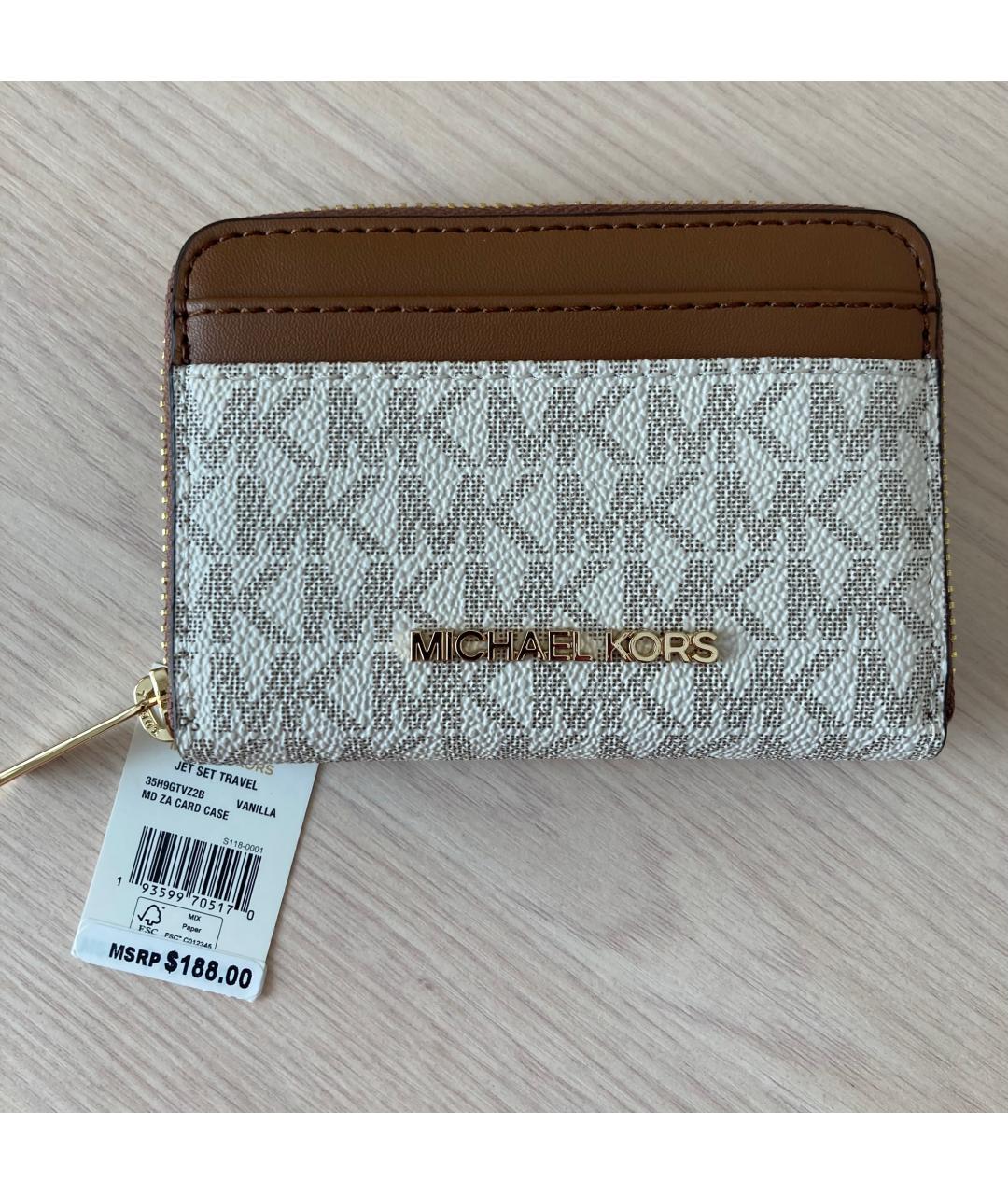 MICHAEL MICHAEL KORS Бежевый кошелек, фото 7