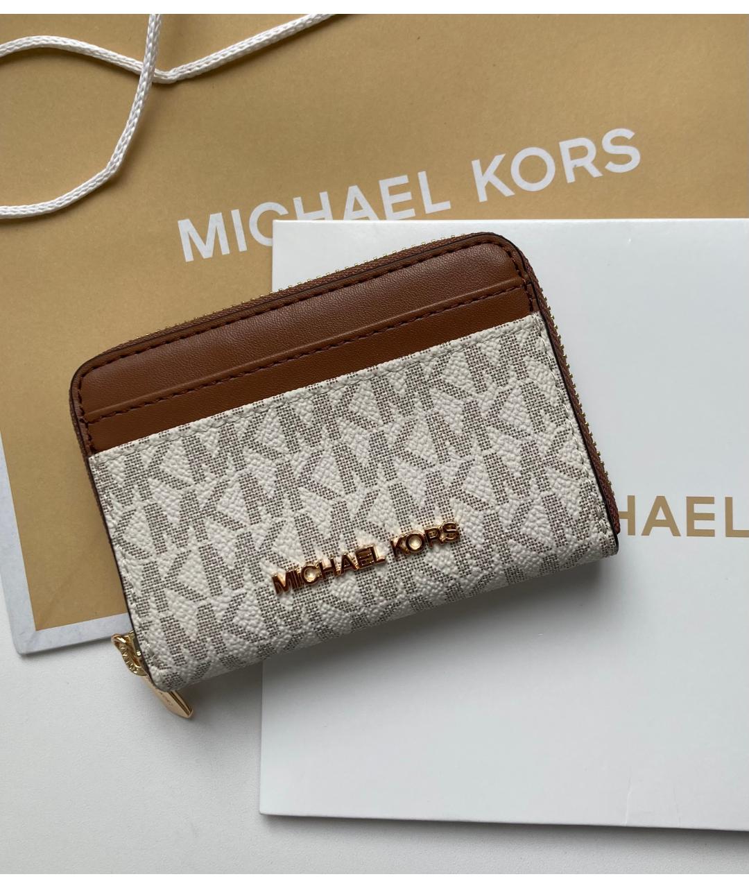 MICHAEL MICHAEL KORS Бежевый кошелек, фото 6