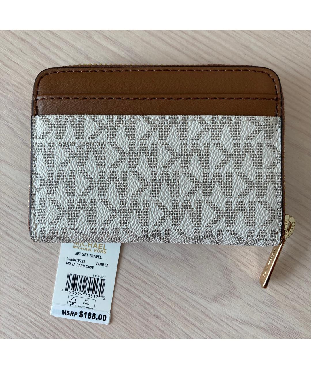 MICHAEL MICHAEL KORS Бежевый кошелек, фото 2