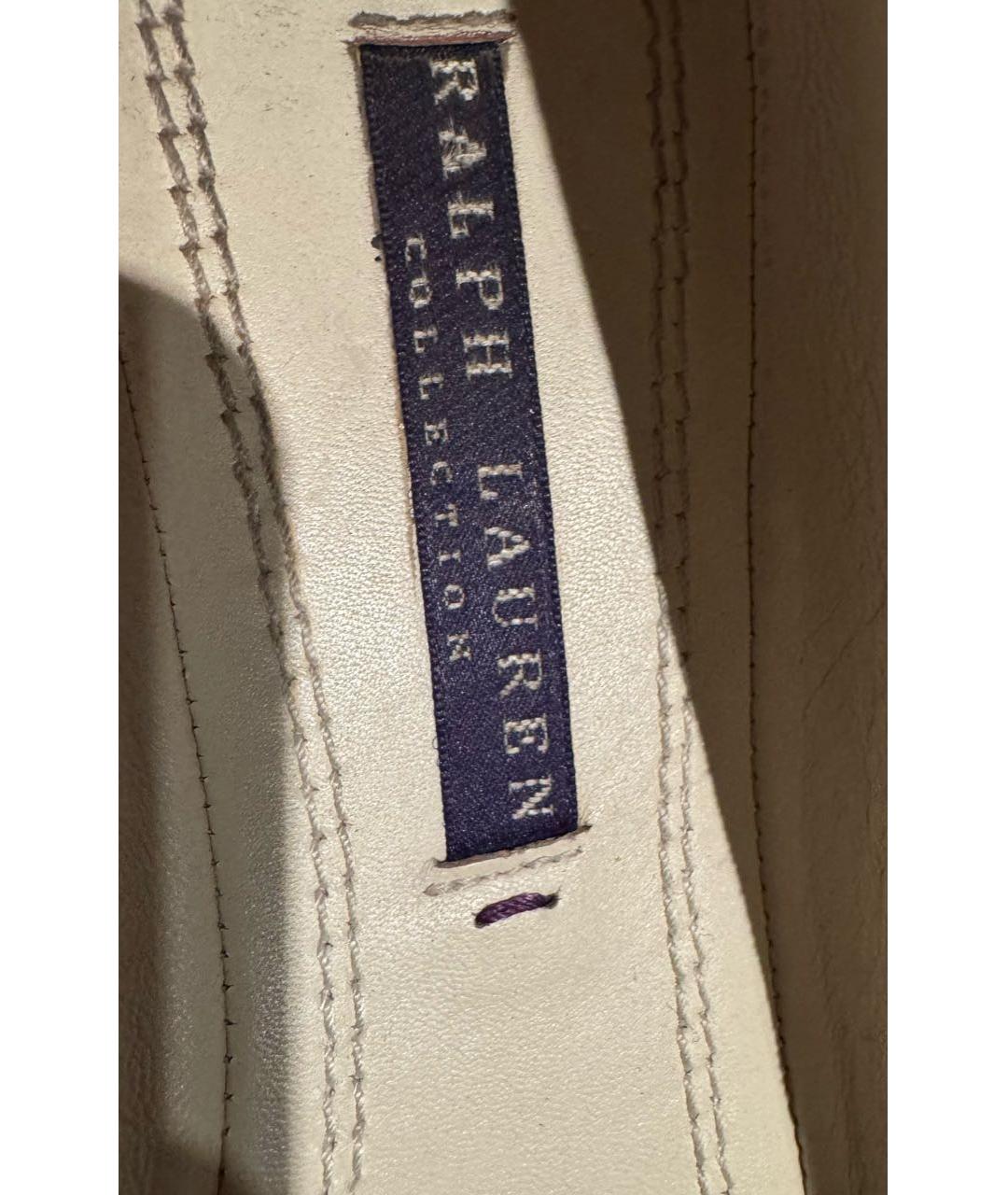 RALPH LAUREN Красные балетки из лакированной кожи, фото 4