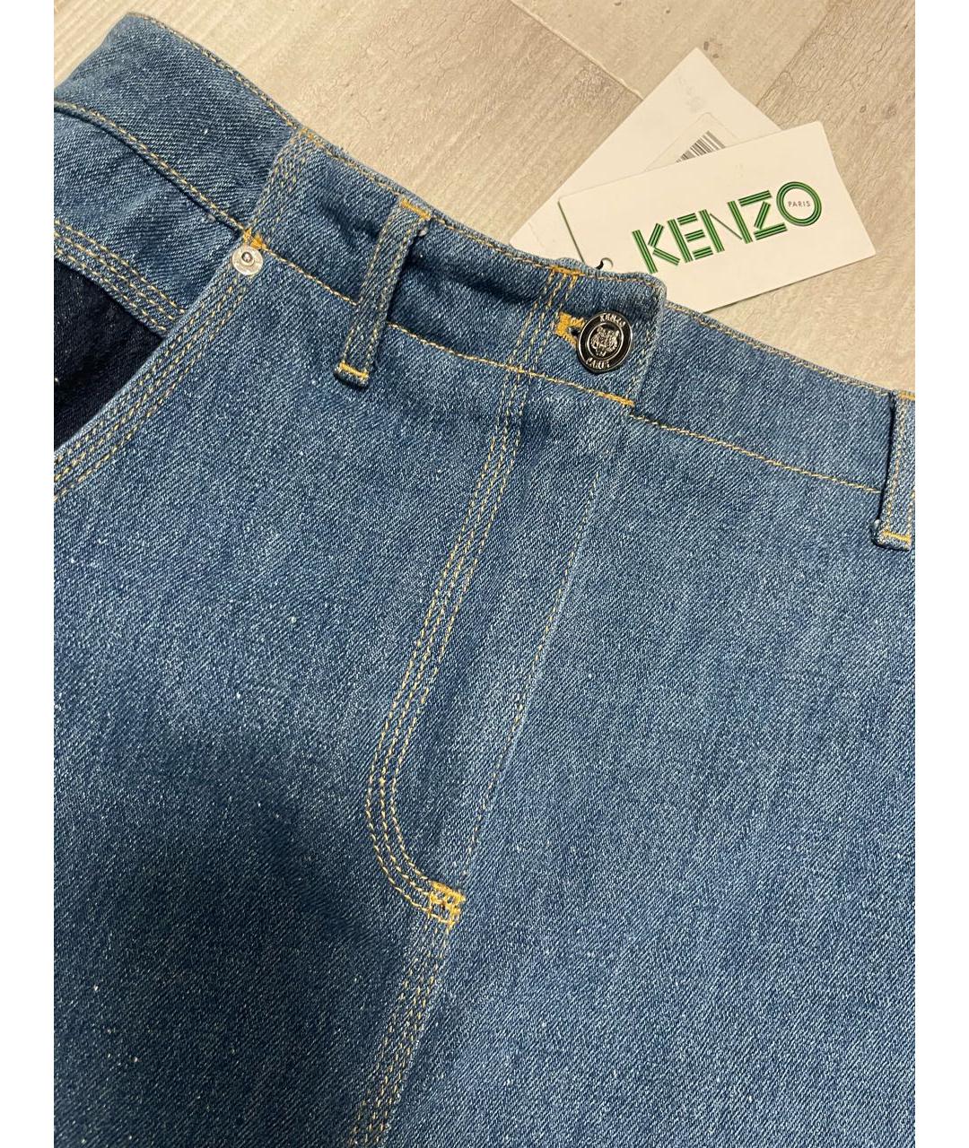 KENZO Синяя юбка мини, фото 4