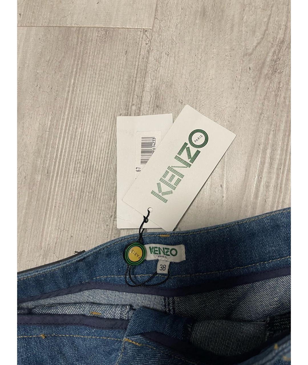 KENZO Синяя юбка мини, фото 3