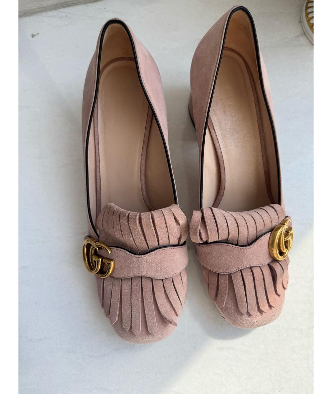 GUCCI Розовые замшевые туфли, фото 4