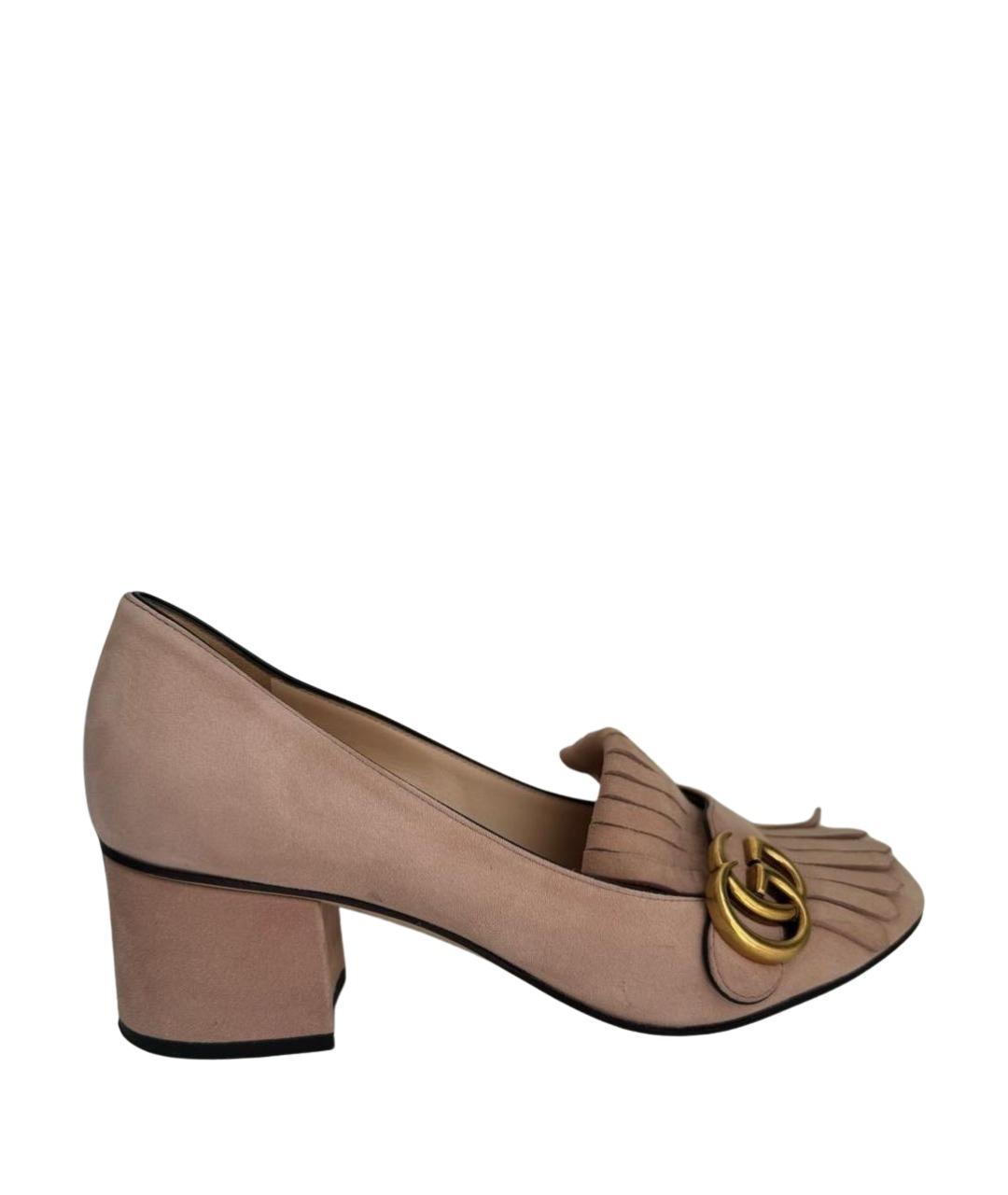 GUCCI Розовые замшевые туфли, фото 5