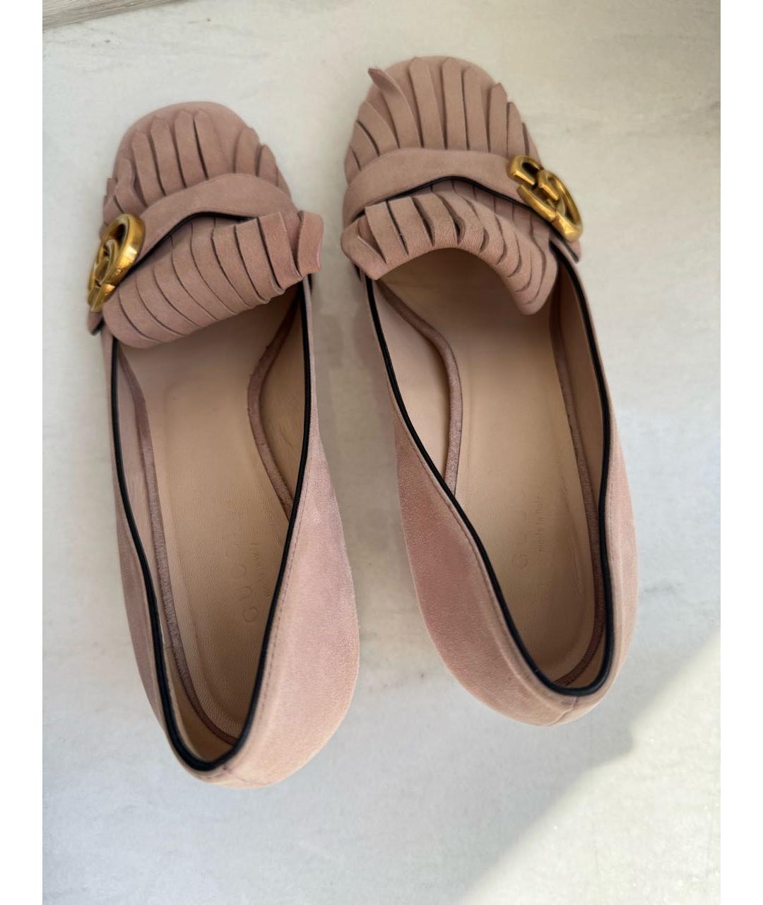 GUCCI Розовые замшевые туфли, фото 2