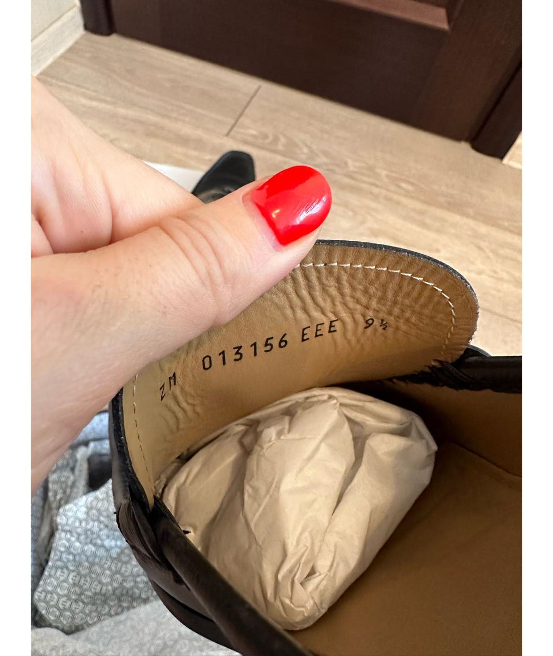 FERRAGAMO Черные кожаные туфли, фото 8