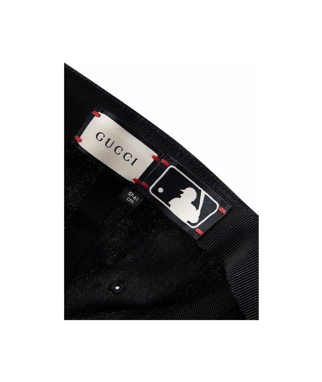 GUCCI Черная хлопковая кепка, фото 5