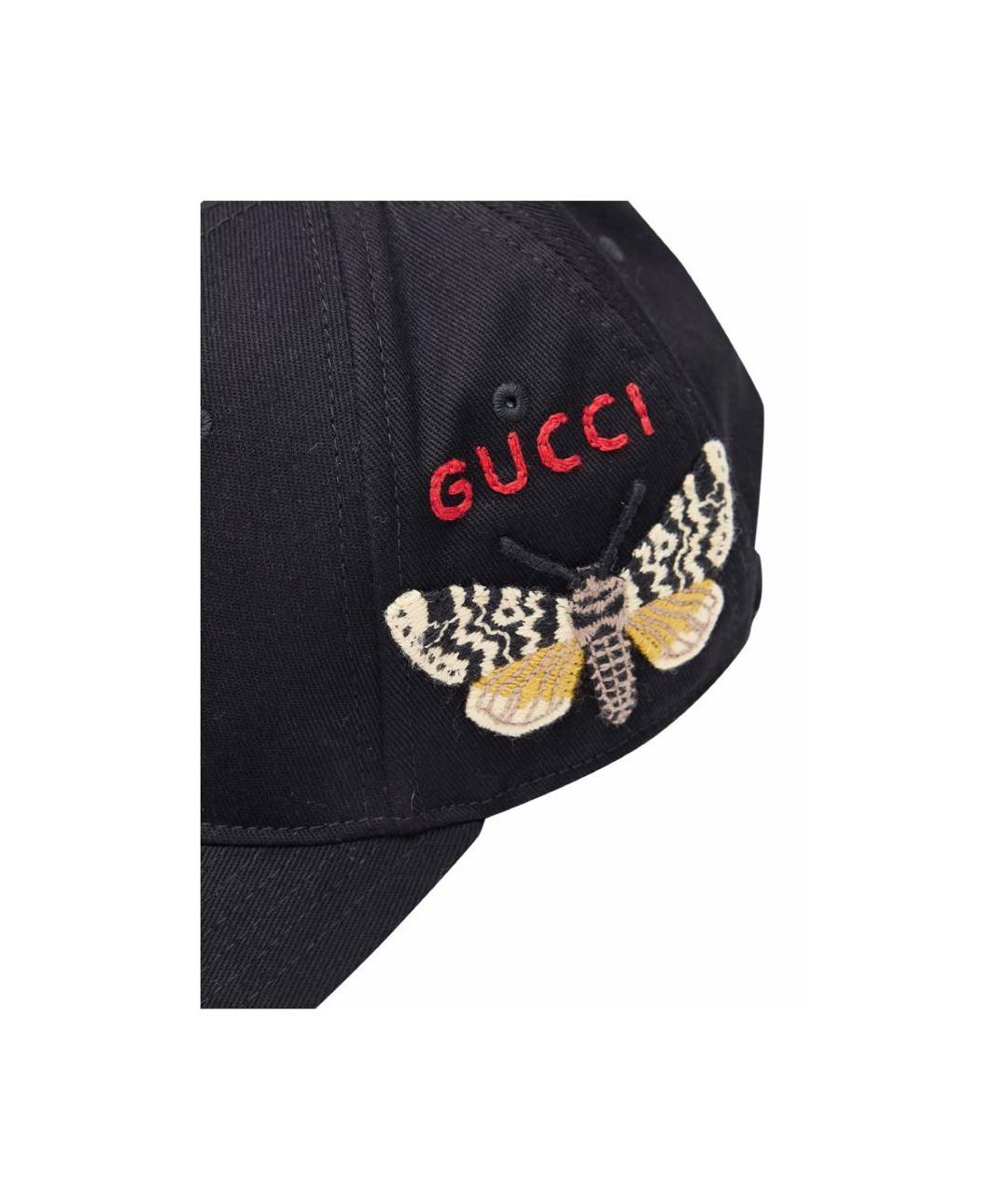GUCCI Черная хлопковая кепка, фото 4