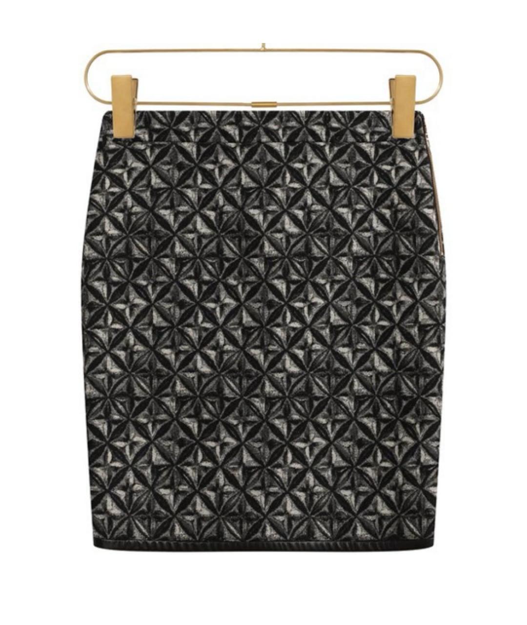 LOUIS VUITTON Черная шерстяная юбка миди, фото 7