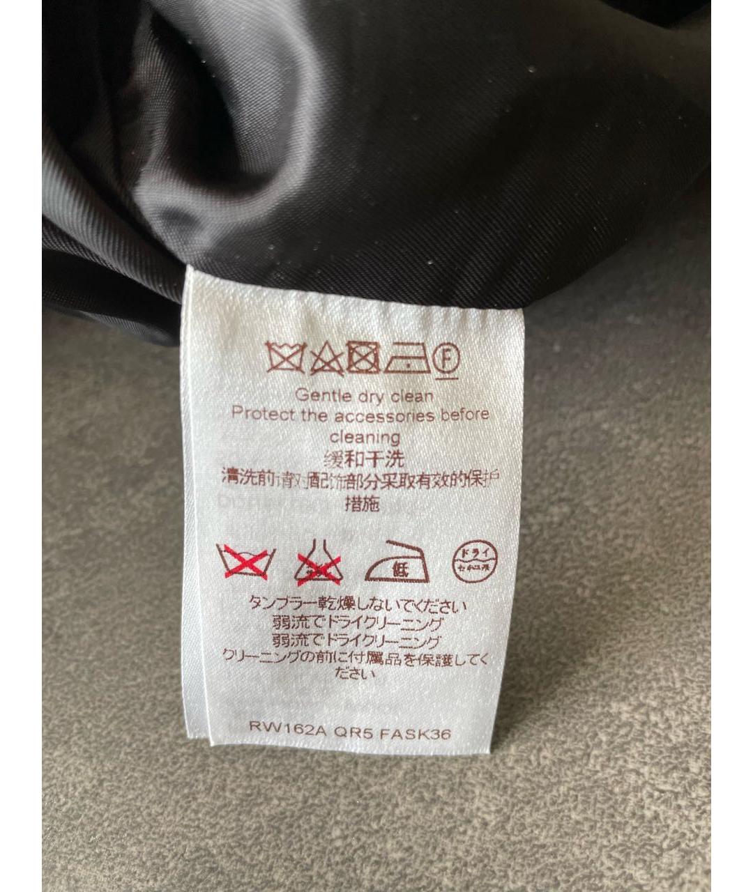 LOUIS VUITTON Черная шерстяная юбка миди, фото 3