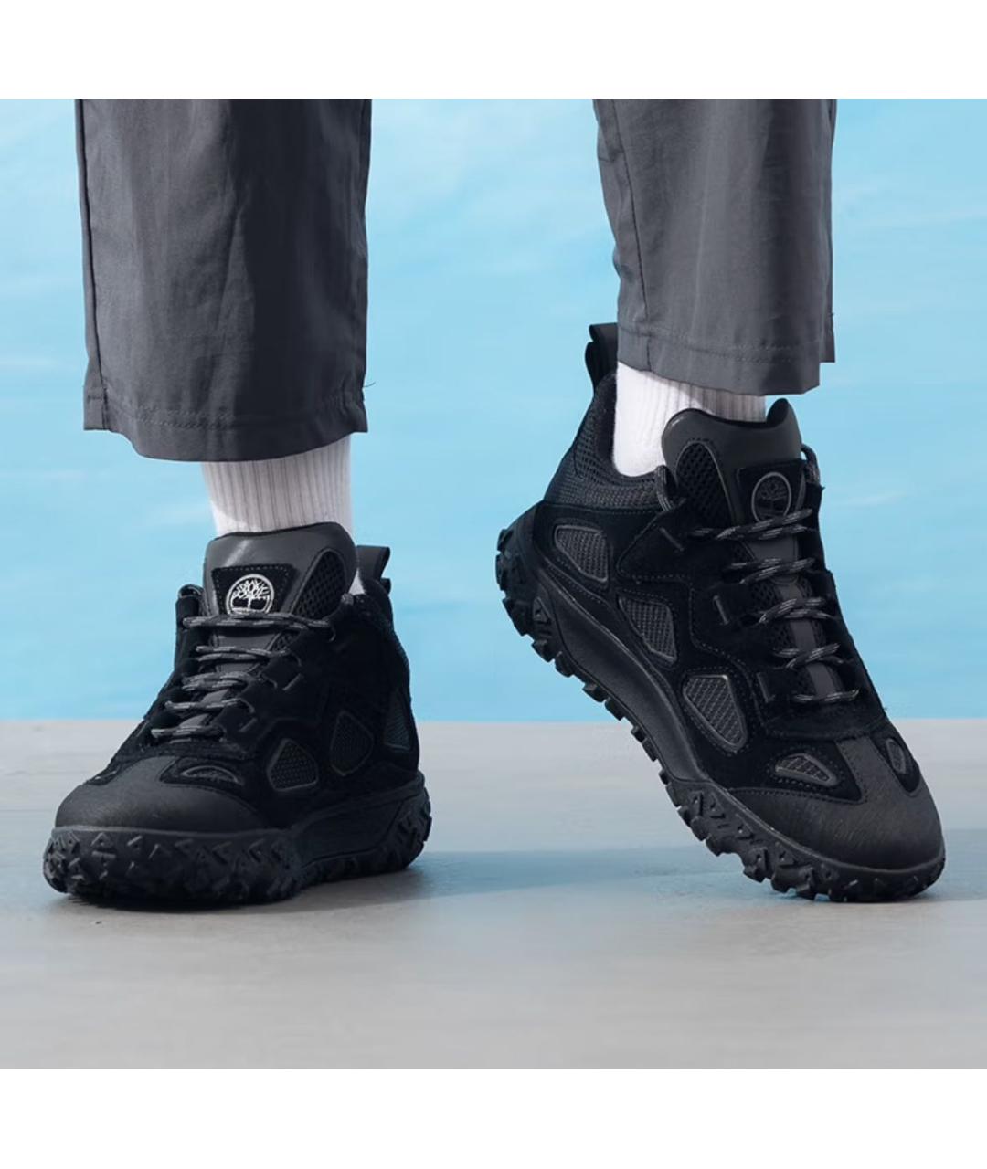 TIMBERLAND Черные кожаные высокие кроссовки / кеды, фото 7