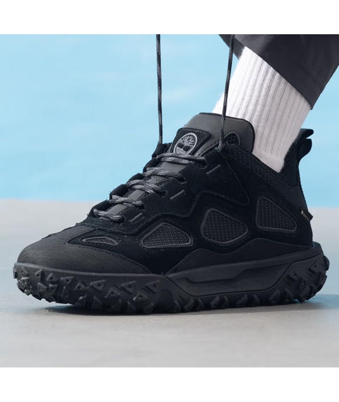 TIMBERLAND Черные кожаные высокие кроссовки / кеды, фото 5