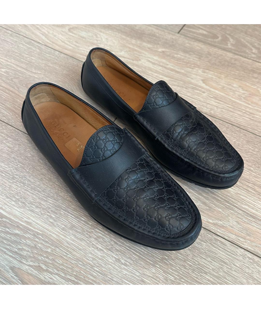 GUCCI Черные кожаные мокасины, фото 3