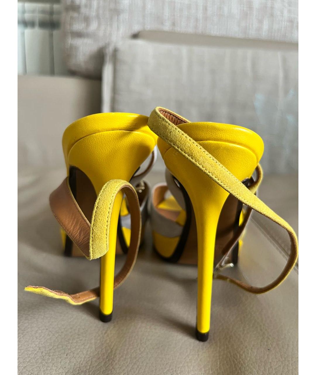 FENDI Мульти кожаные босоножки, фото 4