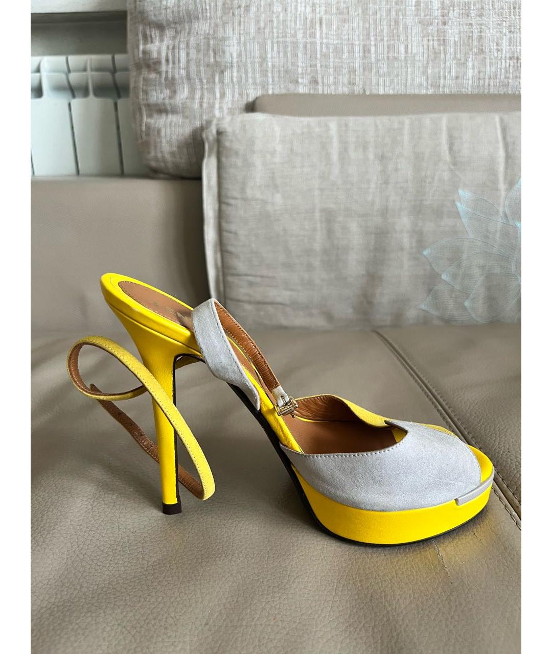 FENDI Мульти кожаные босоножки, фото 8