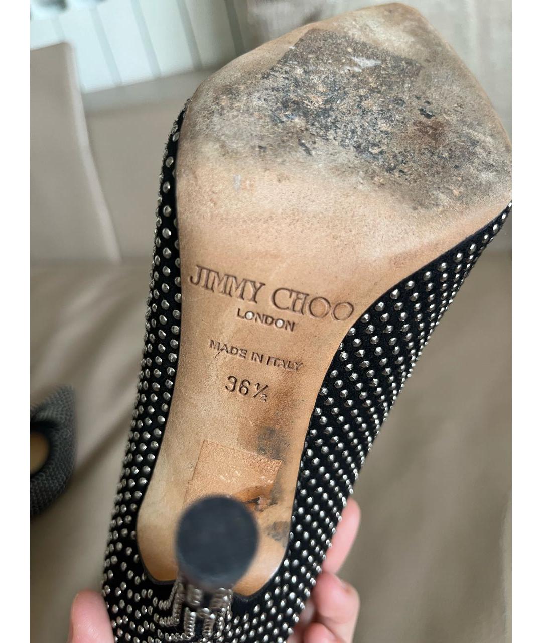 JIMMY CHOO Черные кожаные туфли, фото 6
