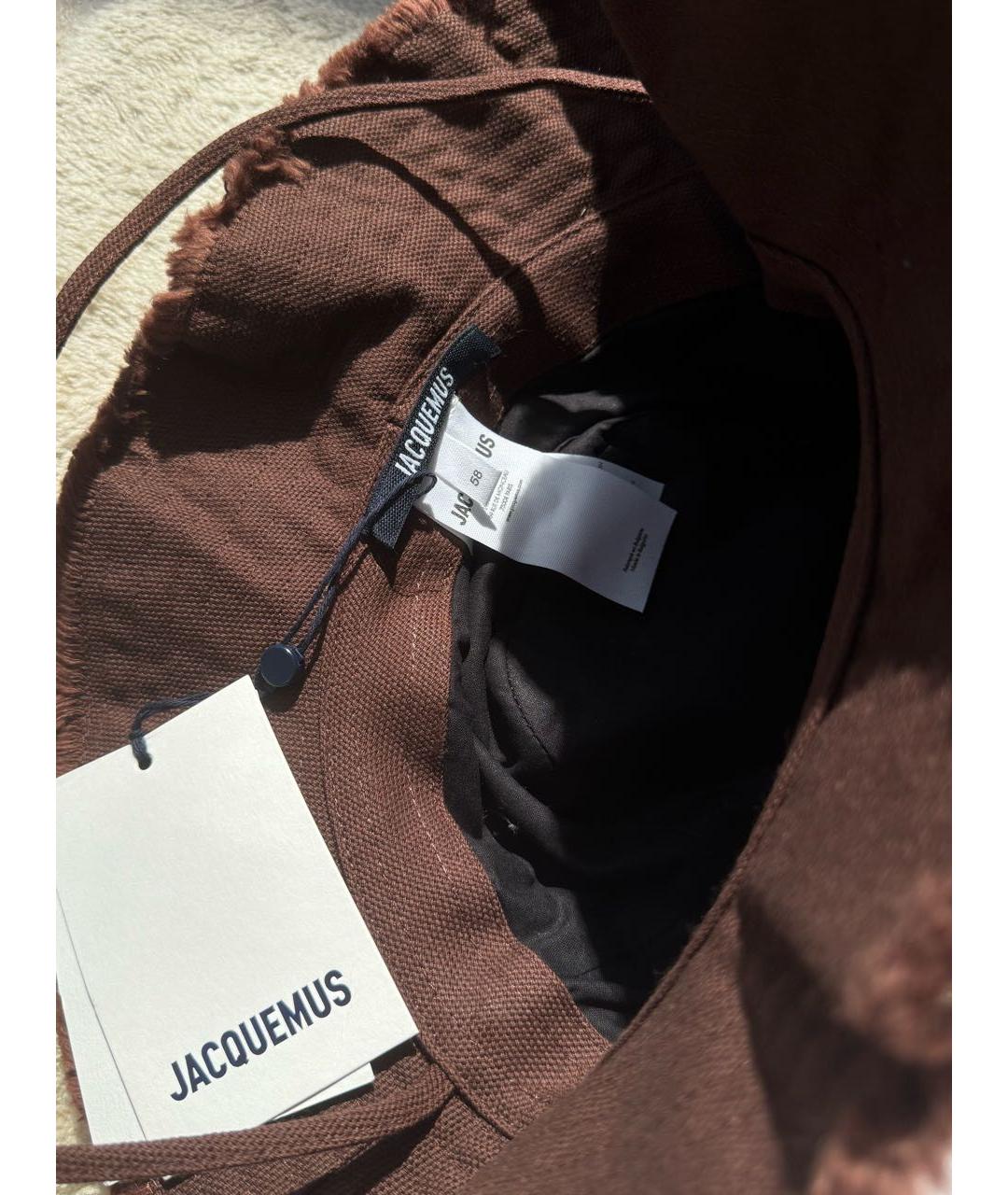 JACQUEMUS Коричневая панама, фото 6