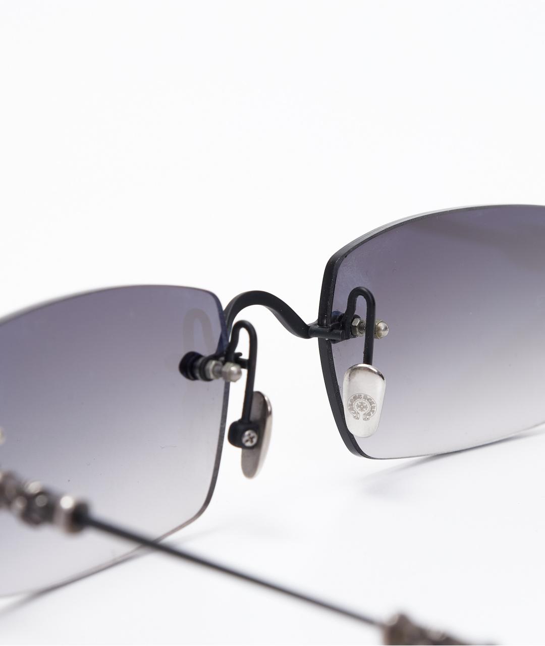 CHROME HEARTS Черные пластиковые солнцезащитные очки, фото 6