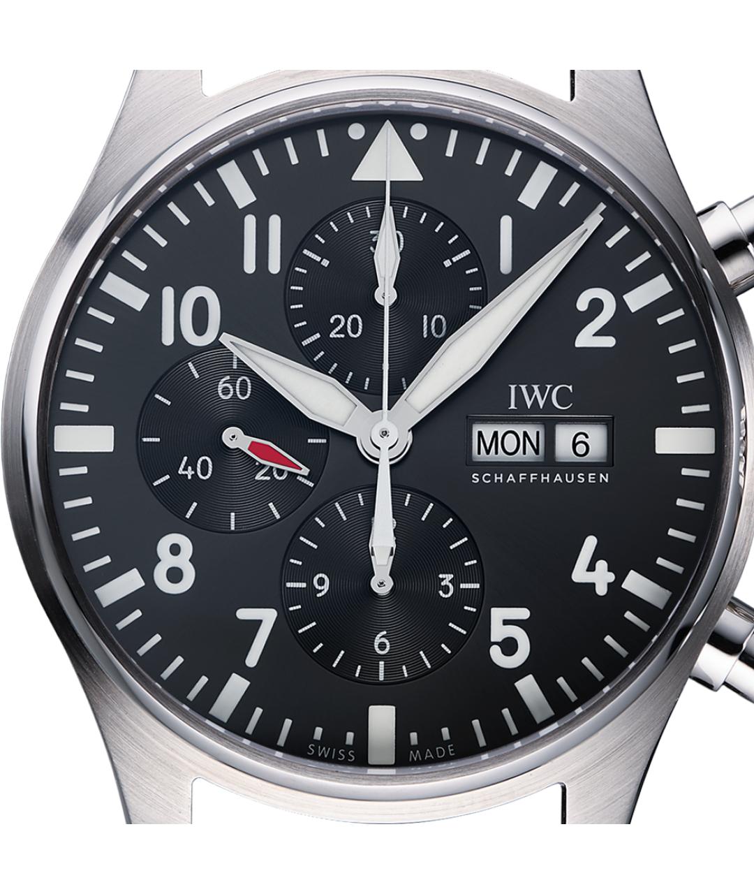 IWC Schaffhausen Черные металлические часы, фото 2