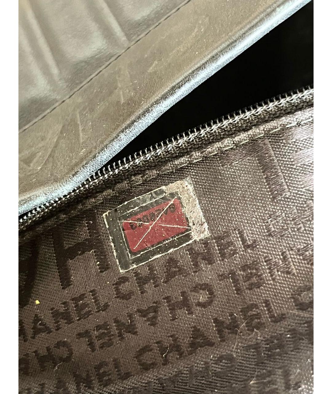 CHANEL Черная кожаная сумка тоут, фото 8