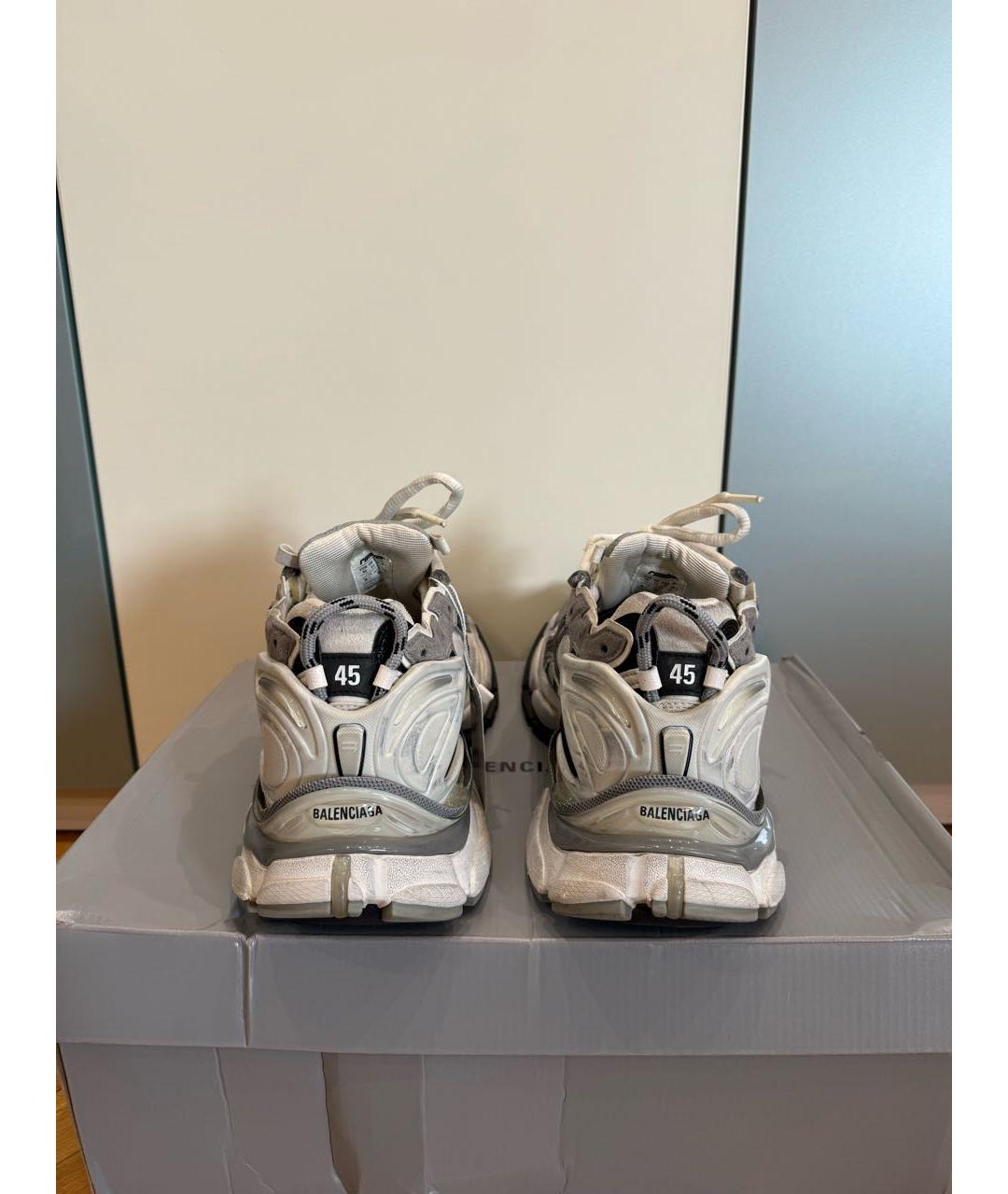 BALENCIAGA Серые низкие кроссовки / кеды, фото 4