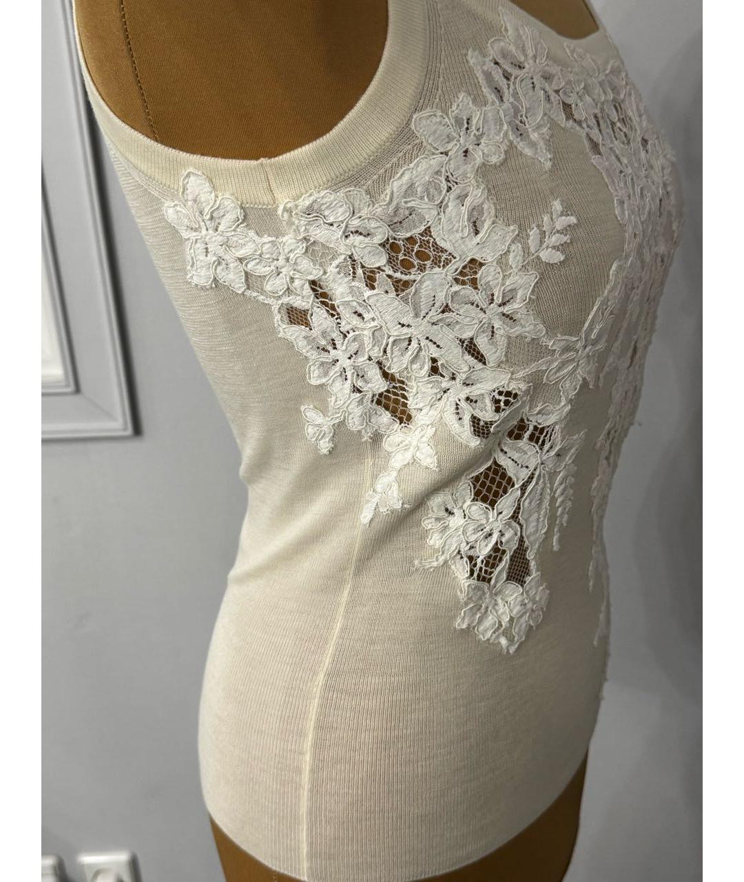 ERMANNO SCERVINO Бежевая шерстяная майка, фото 3