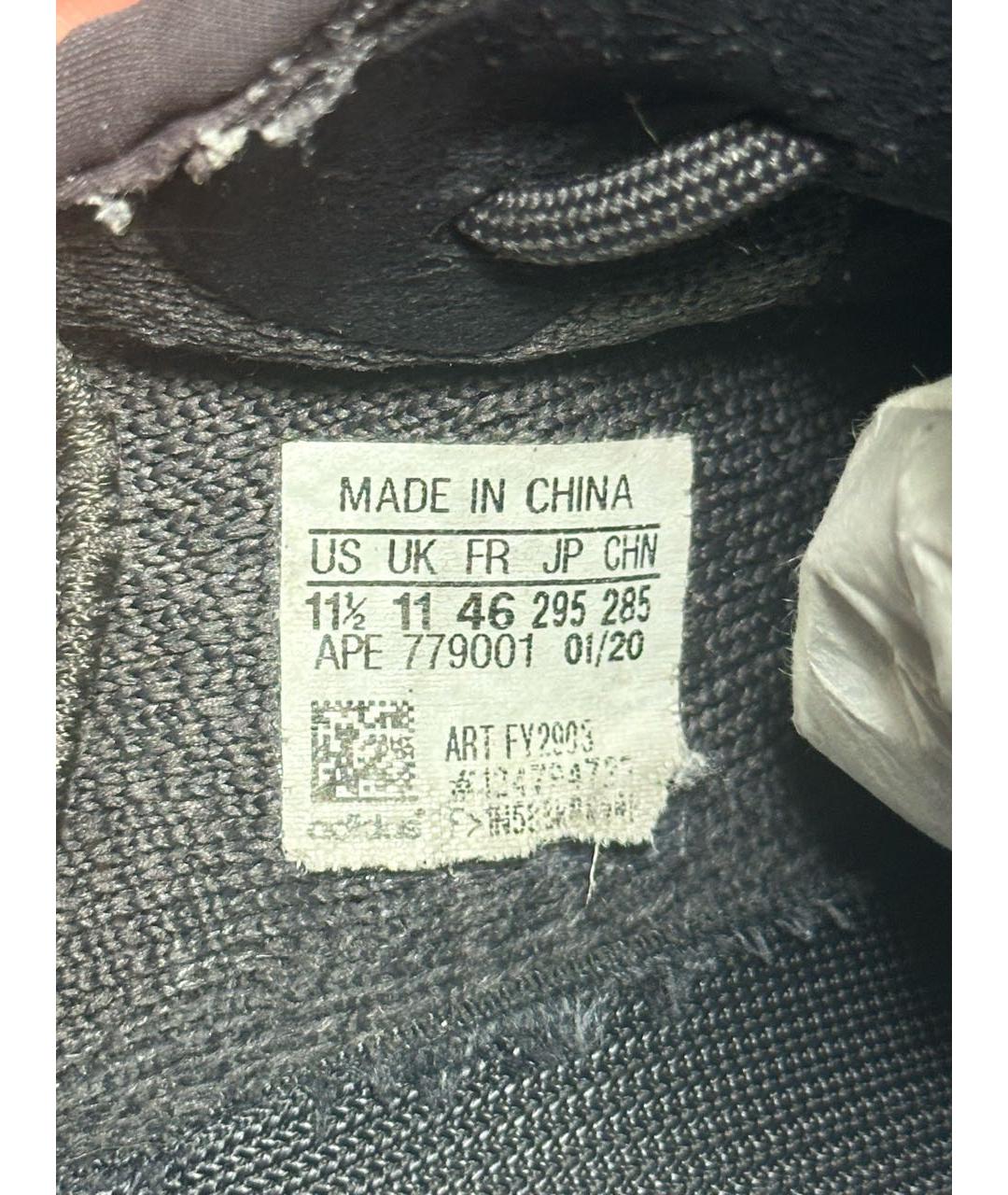 ADIDAS YEEZY Черные синтетические низкие кроссовки / кеды, фото 8